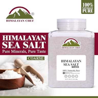 Himalayan Chef Coarse Grain Himalayan Sea Salt, 5 lb Jar - Pure, Natural, Non-GMO, Kosher, Ideal for Cooking, Baking, Seasoning, and Grinder Refills - Image 3