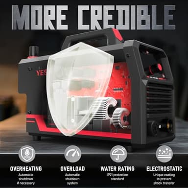 YESWELDER Plasma Cutter 60Amp Non-High Frequency Non-Touch Pilot Arc, Digital Display DC Inverter 110/220V Dual Voltage Blowback Plasma Cutting Machine CUT-60DS PRO - Image 7