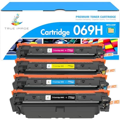 069H 069 Toner Cartridge Set: Compatible Replacement for Canon MF753Cdw Toner Cartridges 069 069H for Canon imageCLASS MF753Cdw MF751Cdw LBP674Cdw Printer Ink B/C/Y/M 4 Pack - Image 1