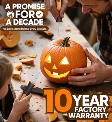 Pumpkin Carving Kit Tools for Halloween - 13Pcs Professional Heavy Duty Pumpkin Carving Tools with Stainless Steel Knife Set with Carrying Case for Halloween Decoration Jack-O-Lanterns for Kids Adults - Image 5