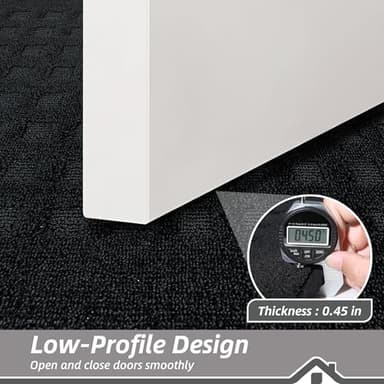 BEQHAUSE Waffle Door Mats Indoor 20"x32", Dog Mat for Muddy Paws Absorbent and Dirt Resist Floor Mats Non-Slip Washable Rugs for Entryway, Welcome Mat for Front Back Door, Muddy Wet Shoes, Black - Image 4