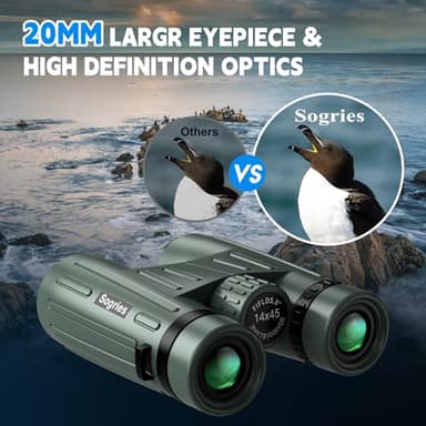 14x45 Binoculars for Adults High Powered,HD Binoculars for Bird Watching,Hunting,with Aluminum Alloy Phone Adapter,Tripod,Waterproof & Fog Proof,Large View for Travel,Hiking,Concert - Image 3