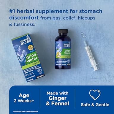Mommy's Bliss Gripe Water Original, Infant Gas & Colic Relief, Gentle & Safe, 2 Weeks+, 4 Fl Oz (Pack of 1) - Image 2
