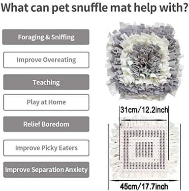 Pet Snuffle Mat for Dogs, Dog Feeding Mat, Nosework Training Mats for Foraging Instinct Interactive Puzzle Toys (Gray&White - Image 3