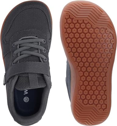 WHITIN Little Big Kids Wide Width Barefoot Walking Shoes Minimalist Zero Drop Sneaker Boys Girls Size 11 Running Tennis Training School Breathable Dark Grey 29 - Image 6