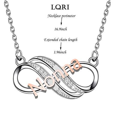 LQRI Grandma Necklace Grandma Gift Granny/Mimi/Nana/Nonna Infinity Love Charm Necklace Grandmother Nana Gift From Granddaughter Grandson (N-Nonna) - Image 7