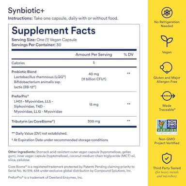 Ritual Synbiotic+ Probiotic, Prebiotic, Postbiotic, 3-in-1 Supplement for Gut Health and Digestive Support, Regularity, Bloat, Immune, Vegan Delayed-Released Daily Capsule, Women and Men, 30 Day - Image 4