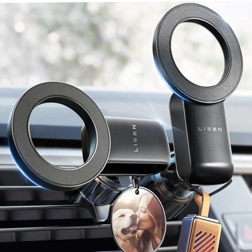 LISEN Fits iPhone 16 15 MagSafe Car Mount - [30 Super Magnets] Magnetic Car Phone Mount, Air Vent Cell Phone Holder, Automobile Car Phone Hold for iPhone 16 15 14 13 12 Pro Max Plus - Image 1