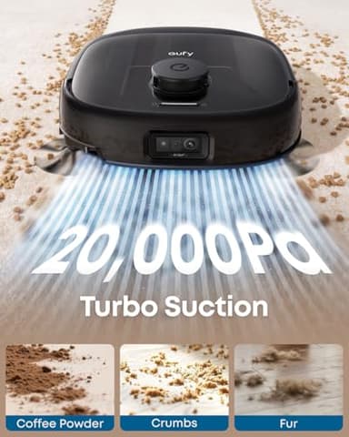 eufy Robot Vacuum E28, Portable Deep Cleaner for Carpet, HydroJet System with Roller Mop, All-in-One Robot Vacuum and Mop Combo, 20,000 Pa Suction, Zero-Tangling, Corner-to-Edge Cleaning (Upgraded) - Image 6