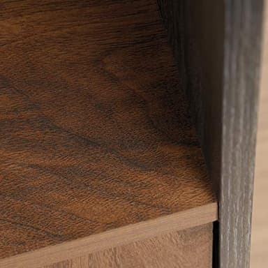 Sauder Canton Lane Industrial 3-Shelf Bookcase with Door/Book Shelf, Brew Oak Finish - Image 7