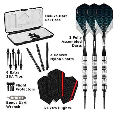 Viper Diamond 90% Tungsten Soft Tip Darts with Storage/Travel Case, Black Rings, 16 Grams - Image 3