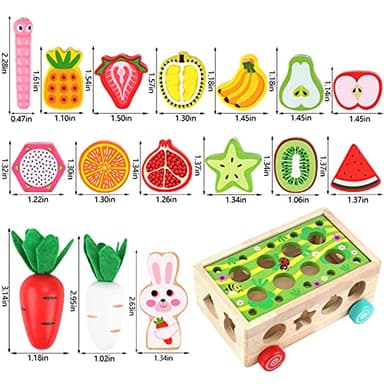 Toddlers Montessori Wooden Educational Toys for Baby Boys Girls Age 1 2 3 Year Old, Shape Sorting Toys 1st One First Birthday Girl Gifts for Kids 1-3, Wood Preschool Learning Fine Motor Skills Game - Image 4