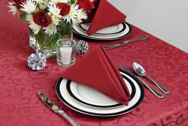DII Solid Napkin Set Collection, 20x20, Wine, 6 Piece - Image 9