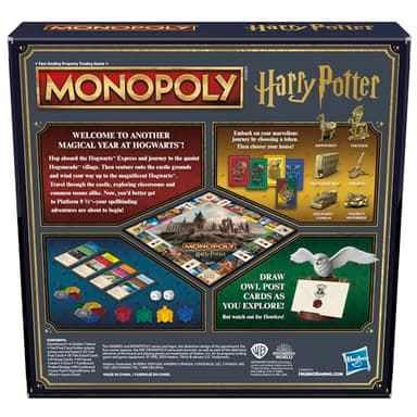 Monopoly Harry Potter Edition Board Game | A Magical Adventure at Hogwarts | Ages 8 and Up | 2 to 6 Players | Family Games | Gifts for Kids and Adults - Image 2