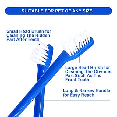 Newday Dog Toothbrush Set of 8 - Dual Headed, Dental Hygiene Convenient Soft Toothbrush to Clean pet Teeth, Dog Tooth Brushes for Small to Large Dogs, Cats, and Most Pets, Teeth Brush in Bulk - Image 4