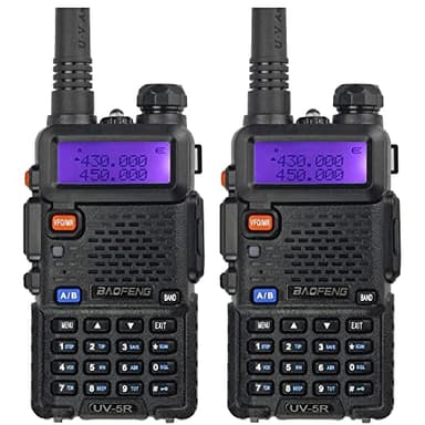 BAOFENG UV-5R Two Way Radio Handheld Ham Radio Dual Band Walkie Talkie (5R-2PACK) - Image 1