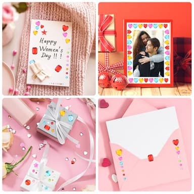 11 Sheet Gem Stickers, 2317Pcs Gem Stickers for Crafts, Self-Adhesive Rhinestone Jewel Sticker Assorted Shapes Multicolor Jewels Bling Gems Sticker for DIY, Scrapbooking,Card Making, Craft(1 Set) - Image 7