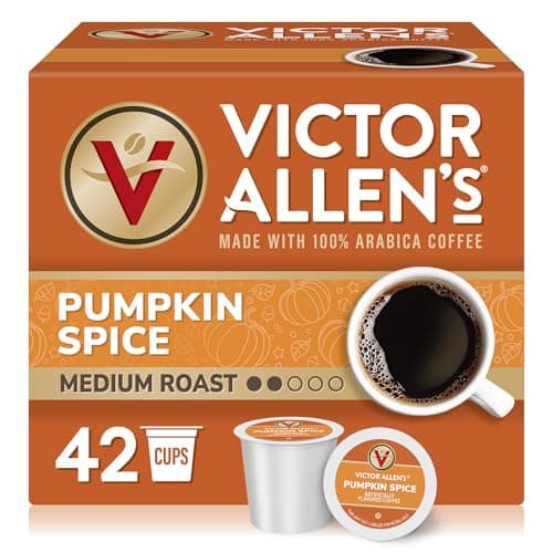 Victor Allen's Coffee Pumpkin Spice Flavored, Medium Roast, 42 Count, Single Serve Coffee Pods for Keurig K-Cup Brewers - Image 1