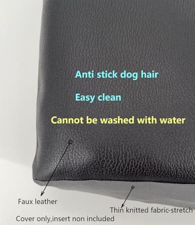 Dog Bed Stretch Cover Hair Resistant Not Waterproof 44X35 Inch Black - Image 2