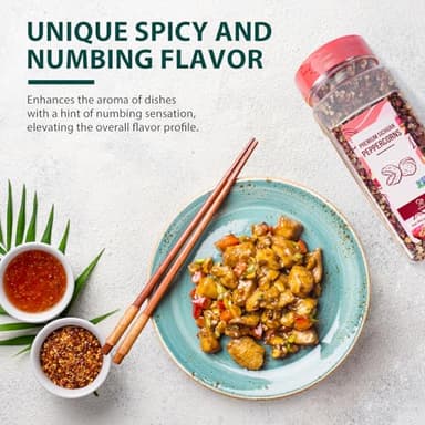 Soeos Sichuan Peppercorns, 6oz(170g), Authentic Szechuan Peppercorns, Less Seeds, Numbing and Tingle Flavor, Whole Sichuan Pepper for Mapo Tofu, Kung Pao Chicken and Chinese Cuisine - Image 5