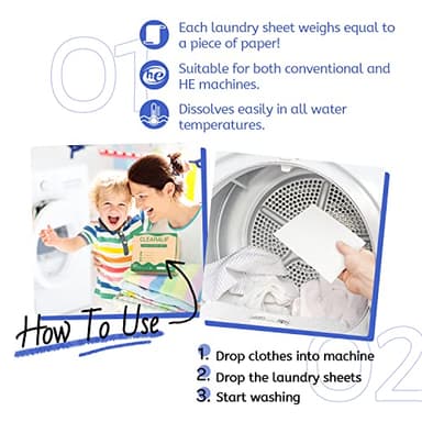 CLEARALIF Laundry Detergent Sheets Up to 160 Loads, Fresh Linen - Great For Travel,Apartments, Dorms,Laundry Detergent Strips Eco Friendly & Hypoallergenic - Image 6