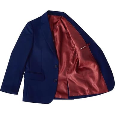 BOLADA Boys' Dark Blue Slim Fit Formal Classic 6-Piece Suit Set Size 6 Big Boys Toddler Tuxedos Suits for Kids Teen Youth Wedding Outfit Ring Bearer Outfit - Image 8