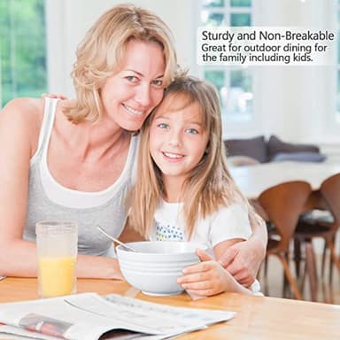 【NOT CERAMIC】Unbreakable Cereal Bowls, 25 OZ Wheat Straw Bowls Microwave and Dishwasher Safe BPA-Free Eco-Friendly Bowl Beige Color for Cereal, Serving ,Soup, Oatmeal, Pasta and Salad（Set Of 6） - Image 6