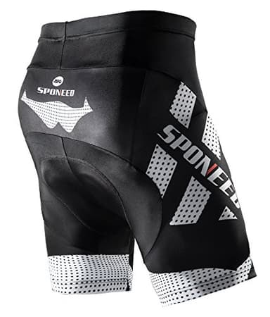 sponeed Men's Shorts for Biking Padding Cycling Pants Male Trainning Padded Road Bike Underwear US L White - Image 4