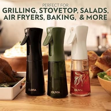FLAIROSOL OLIVIA Oil Sprayer for Cooking, 200ml Glass Olive Oil Sprayer, Continuous Cooking Spray Bottle with Portion Control, Olive Oil Dispenser for Kitchen, Air Fryer, Salad, BBQ (Golden Leaves - Image 6