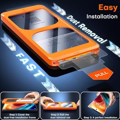 TOCOL for Samsung Galaxy S25 Ultra Screen Protector [9H Hardness] [Military Grade Shatterproof] HD Tempered Glass 2 Pack - Image 3