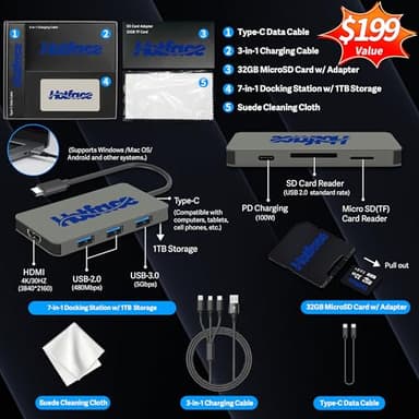 HP Stream 14" HD Laptop, Intel Processor N150, 32GB RAM, 1.12TB Storage (128GB UFS+1TB Docking Station Set), Intel Graphics, 1 Year Office 365, Copilot, Wi-Fi, HD Camera, Windows 11, Pink - Image 2