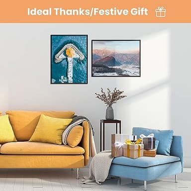 upsimples 18x24 Picture Frame Black 3 Pack, Scratch-Proof Poster Frames 18 x 24 for Photo Gallery - Slide-In Strips, Horizontal or Vertical Wall Mounting - Image 8