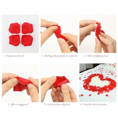 Pyrrhiax 1000 Pieces Artificial Silk Rose Petals Flower Decoration Wedding Party (Yellow Gradient) - Image 3