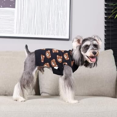 CuteBone Cute Dog Sweater for Small Medium Dogs, Bear Pattern Dog Coat for Chihuahua Yorkie Teacup DS97XS - Image 5