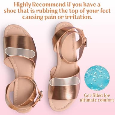 Cutecrop 6 Pair Sandal Shoe Strap Extender Heel Sandal Strap Cushion Strips Heel Grips Liner Insert for Shoes Too Big Preventing Slipping, Rubbing, Non-Slip(Beige) - Image 5