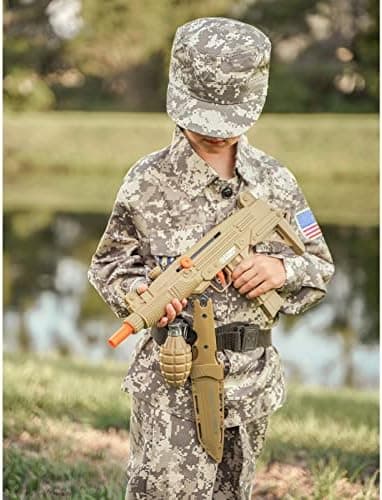 GIFTINBOX Kids Army Soldier Dress Up Costume Role Play Set, Deluxe Christmas Gift for Kids Boys Aged 3-12 - Image 3