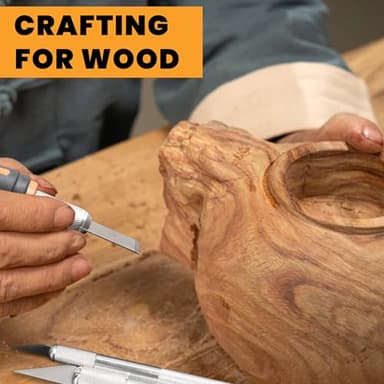 MulWark Exacto Knife Set | Craft Knife Kit | 16pc Precision Craft Hobby Kit with Razor Sharp Knives for Wood, Crafting, Leather, Scrapbooking & Modeling - Image 6