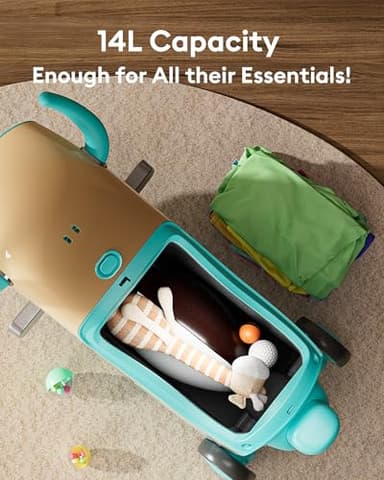 Gyroor GNU Kids Electric Ride-On Car with Flashing Wheels, Adjustable Speeds and 14L Storage, Electric Vehicles for Kids Aged 4-6 Years, 2-in-1 Ride-On and Storage, for Indoor, Outdoor, and Travel Use - Image 4