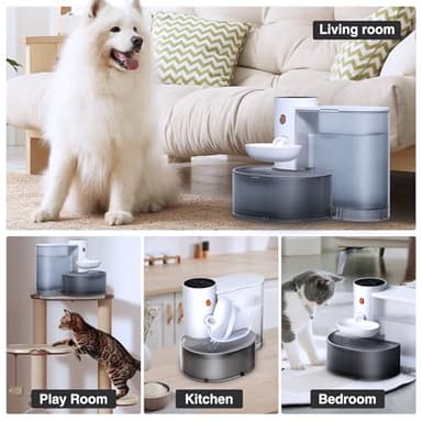 ZNQP Smart Pet Water Fountain Filterless, Wireless Cat Water Fountain3.5L/118OZ Large Capacity, Automatic Water Dispenser for Cats, Rechargeable Pet Water Dispenser with Anti-Accidental Touch Mode - Image 7