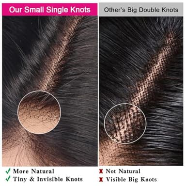 5x5 Transparent HD Lace Closure Silky Straight Human Hair Lace Closure Brazilian Virgin Remy Hair Invisible Lace Frontal Closure Pre Plucked Natural Black Color 16 Inch - Image 5