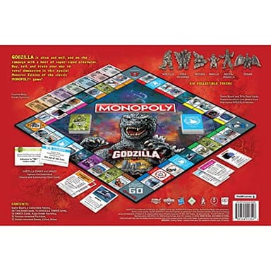 Monopoly: Godzilla | Based on Classic Monster Movie Franchise Godzilla | Collectible Monopoly Game Featuring Familiar Locations and Iconic Kaiju Monsters - Image 3