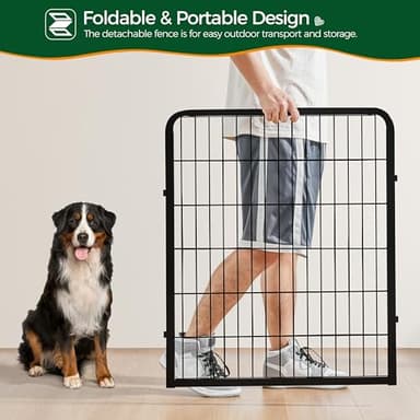 Yaheetech Dog Playpen Outdoor, 32 inch 6 Panels Dog Pen Indoor Heavy Duty Puppy Exercise Pen Metal Pet Fence for RV Camping/Yard/Garden - Image 6