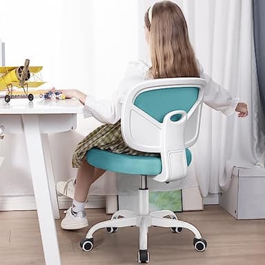 Primy Kids Desk Chair, Pink Study Chair for Boys Girls with Height Adjustable, Swivel Mesh Task Student Chairs for 4-12, Growing Teen Office Chair for Home/School/Office (Teal) - Image 4