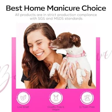 modelones Pink Gel Nail Polish Set 6 Colors, Hot Pink Tones Neon Pink White Gel Polish Magenta Light Soft to Dark 2025 All Seasons Halloween LED Nail Art for Nail Lovers Gift Salon DIY Starter Kit - Image 9