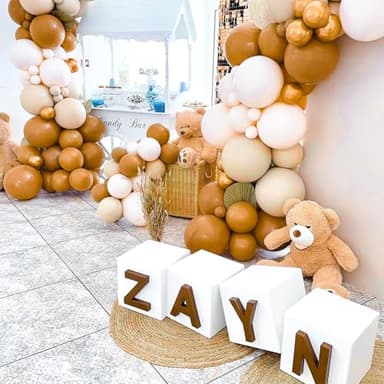 PartyWoo Light Brown Balloons 100 pcs Different Sizes of 18 12 10 5 Inch Caramel Brown Tan Boho Neutral Latex Balloon Arch Kit Garland for Birthday Wedding Baby Shower Party Decorations Brown-F10 - Image 5