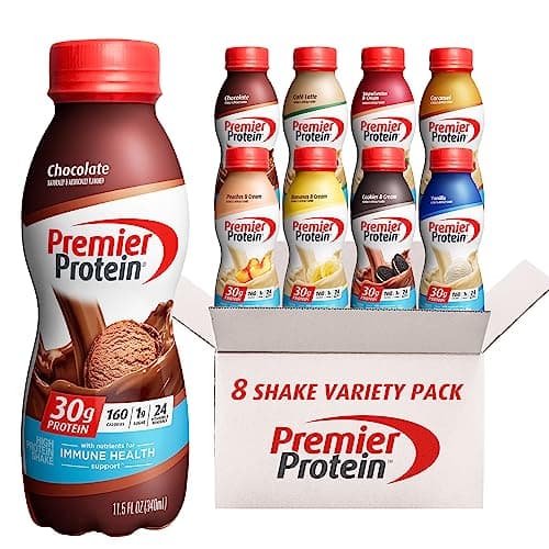 Premier Protein Shakes, 8 Flavor Variety Pack, 30g Protein, 1g Sugar, 24 Vitamins & Minerals, Nutrients to Support Immune Health 11.5 Fl Oz (8 Pack) - Image 1