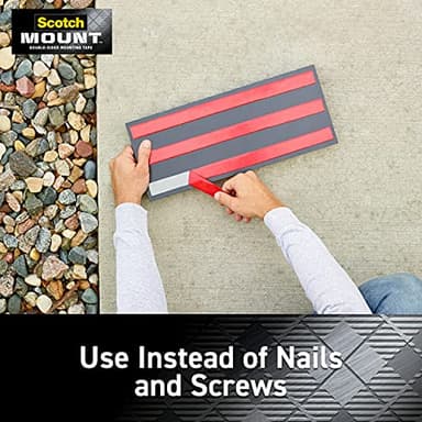 Scotch Outdoor Mounting Tape, 2 Rolls, 1 in x 60 in (5ft), Holds up to 15 lbs, Delivers Strong & Permanent Bond On Contact, Great On Glass, Tile, Acrylic & Metal, Easy-To-Apply (OT-411-2NA) - Image 6