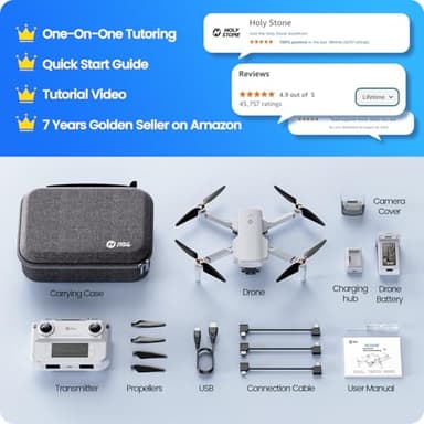 Holy Stone HS360E GPS EIS Drones with Camera for Adults 4K, 249g FAA Compliant Lightweight Foldable FPV RC Quadcopter Drone with 1200W Sensor, 20000ft Range, Auto Return, Follow Me, Upgraded HS360S - Image 9