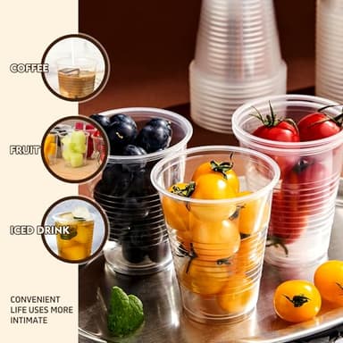 YEEHAW 9 oz Plastic Cups, 500 Pack - Clear Disposable Drinking Water Cups for Cold Beverages, Ideal for Party - Image 3