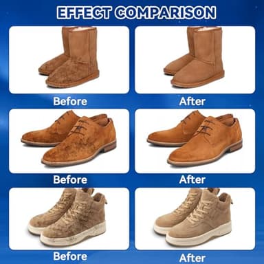 Halldeli Suede Shoe Cleaner with Brush, Shoe Cleaner for White Shoes, Suede, Nubuck, Knit, Boots, Trainer, Sneaker, Leather, Trainer Cleaner for Remove Dirt and Stains (200ml) - Image 2